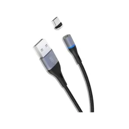 Кабель Type-C, XO NB125, магнитный, черный