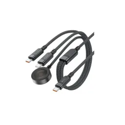 Кабель USB Type-C 3-in-1, Acefast C6-11, 100W, Black