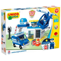 Constructor Androni Stazione Polizia Blue Numărul de piese 63 , 1.5+