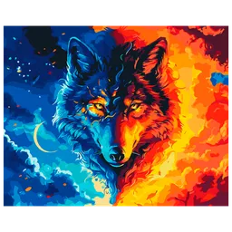 Pictură pe numere BrushMe Fiara elementelor BS54004