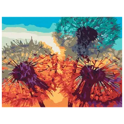 Pictură pe numere BrushMe Păpădii la apus BS35646