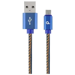 Cablu de date Cablexpert CC-USB2J-AMmBM-1M-BL microUSB / USB Type-A Blue
