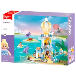 Constructor Sluban Castle with a Slide Violet Numărul de piese 404, 6+