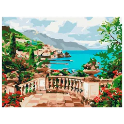 Pictură pe numere BrushMe Vedere spre mare RBS53740FC