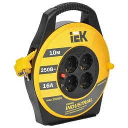 Prelungitor pe tambur IEK WKP15-16-04-10 10 m Yellow