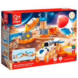 Set jucării Hape Love Play. Learn Lansarea Misiunii pe Marte E3798 Red