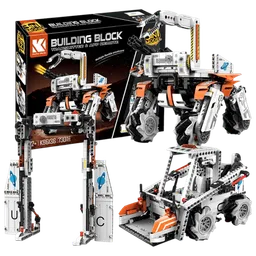 Constructor cu telecomandă KeeYee Dog Robot White Numărul de piese 730, 12+