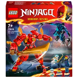 Constructor LEGO Kai's Elemental Fire Mech Multicolor Numărul de piese 322, 7+