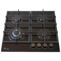 Plită încorporabilă pe gaz Tornado H59-4006B Black