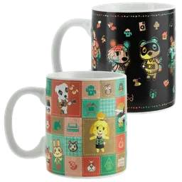 Cană termo Paladone Animal Crossing Animal Crossing Heat Change Mug White