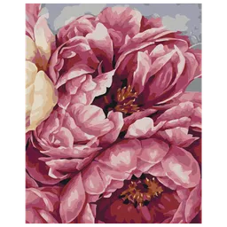 Pictură pe numere BrushMe Înflorirea bujorilor BS40543 50 x 40 cm, Pânză