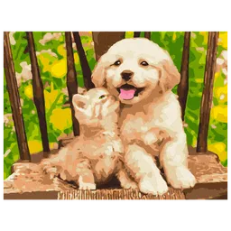 Pictură pe numere BrushMe Mici prieteni RBS39280FC