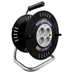 Prelungitor pe tambur Horoz Roll 2 fără cablu Black