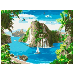Pictură pe numere BrushMe Port tropical RBS34675FC