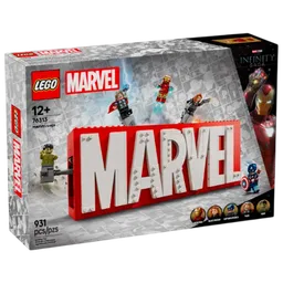 LEGO MARVEL Logo and Minifigures