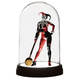Lampă de masă fan Paladone Harley Quinn Bell Jar Black