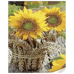 Pictură pe numere Strateg Buchet de floarea soarelui GS1632