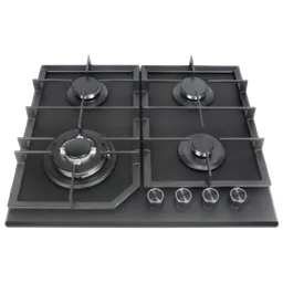 Plită încorporabilă pe gaz Tornado H77-6004SR MATT GL Black