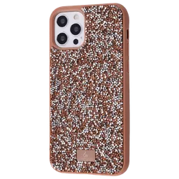 Husă pentru smartphone Apple iPhone 12 Pro Max (Grainy Diamonds) Rose Gold