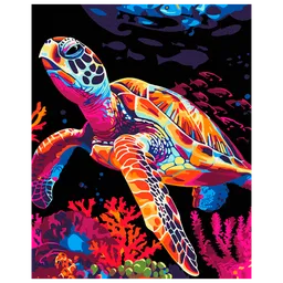 Pictură pe numere BrushMe Fantezia broaștei țestoase BSB0017FC