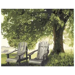 Pictură pe numere Strateg Comfort sub copac GS1051