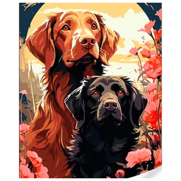 Pictură pe numere Strateg Pereche de câini GS1613