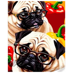 Pictură pe numere Strateg Cățeluși GS1624