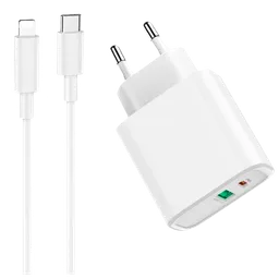 Încărcător de rețea EVO USB QC3.0 + PD Type-C (18 W) White