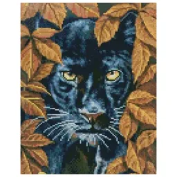 Pictură pe numere Strateg Pantera dintre frunze HX452