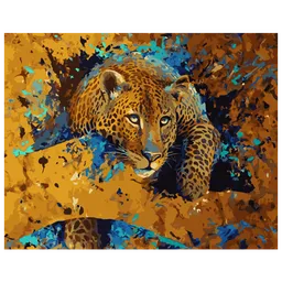 Pictură pe numere Strateg Leopard obosit GS1008