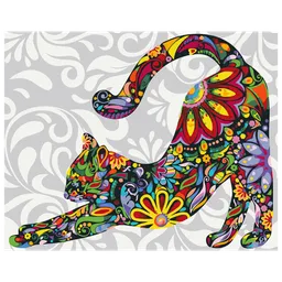 Pictură pe numere BrushMe Pisica florală BS21213FC