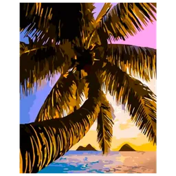 Pictură pe numere Strateg Palmier peste mare GS732