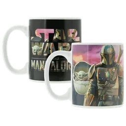 Cană Paladone Star Wars Mandalorian Heat Change Mug White 300 ml