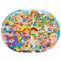 Puzzle DoDo Daily Routines (300619) Numărul de piese: 100, Vârsta recomandată: 5+