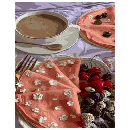 Pictură pe numere Strateg Clătite cu fructe GS1265