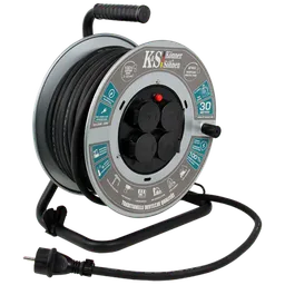 Prelungitor pe tambur Könner & Söhnen KSCRM-30M 30 m Gray