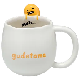 Cană Paladone Gudetama Shaped Mug White 400 ml