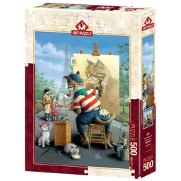 Art Puzzle Painter Cat
