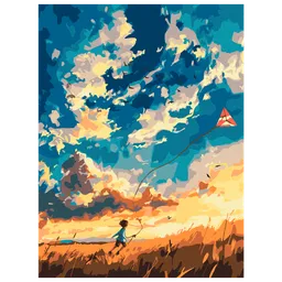Pictură pe numere BrushMe Prins de vânt RBS53963FC