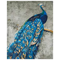 Pictură pe numere Strateg Păunul magic GS1409 50 x 40 cm, Pânză