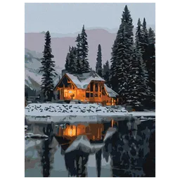 Pictură pe numere BrushMe Noapte de zăpadă RBS52498FC