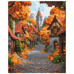 Pictură pe numere BrushMe Orașul octombrie BS54183