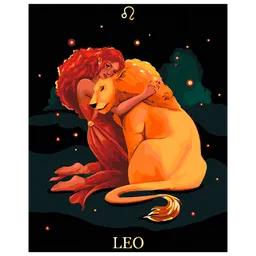 Pictură pe numere BrushMe Leu BSB0042FC