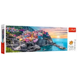 Puzzle Trefl Panoramic view of Manarola, Italy (29516) Numărul de piese: 500, Vârsta recomandată: 5+
