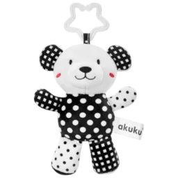 Jucărie pentru pătuțuri și cărucioare Akuku Animals Bear 1403 Black