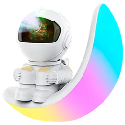 Starry Sky Astronaut Colorful Moon