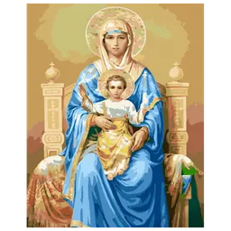 Pictură pe numere Strateg Templul Măicii Domnului pe tron GS920