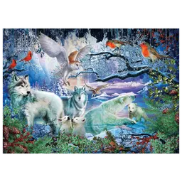 Art Puzzle Glacier Forest