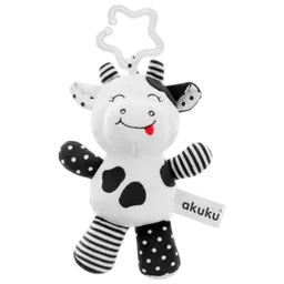 Jucărie pentru pătuțuri și cărucioare Akuku Animals Cow 14031 Black