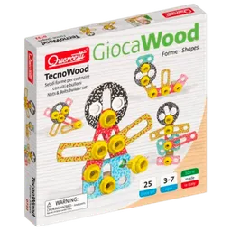Constructor Quercetti Tecno Wood Multicolor Numărul de piese 25, 3+